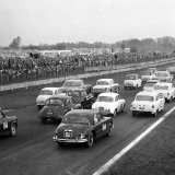 RF 507 - The rush for the first corner - 114 HR Vincent - Wolseley, 104 T Dickson - Jaguar