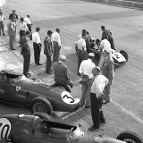 RH 95 - 22 Jack Fairmans Cooper-Maserati by the Ferrari Pit