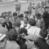 RA 928 - Peter Collins and Roy Salvadori with admirers