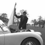 RE 349 - TR3 Bonnet with Roy Salvadori