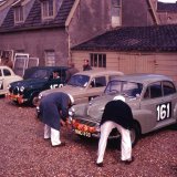 161 - John Gott, C Tooley - Morris Minor garlanded